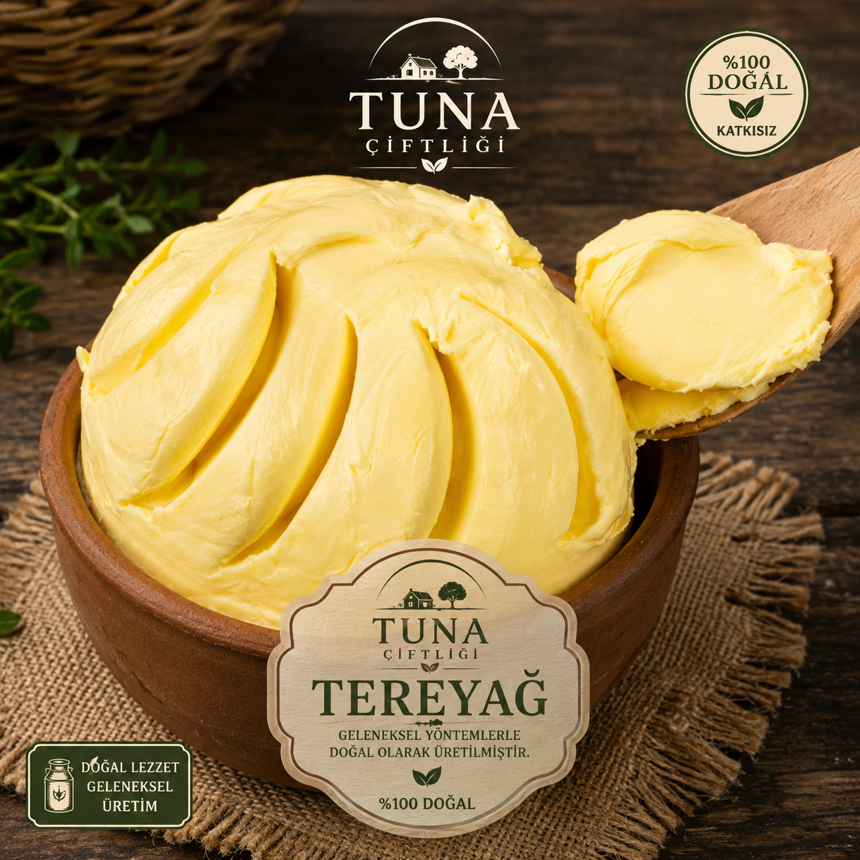 1 Kg Doğal Köy Tereyağı